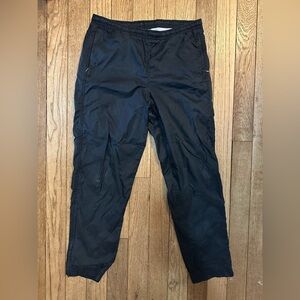 Nike Men's Black Athletic Jogger Windbreaker Pants with Zippered pockets Y2K